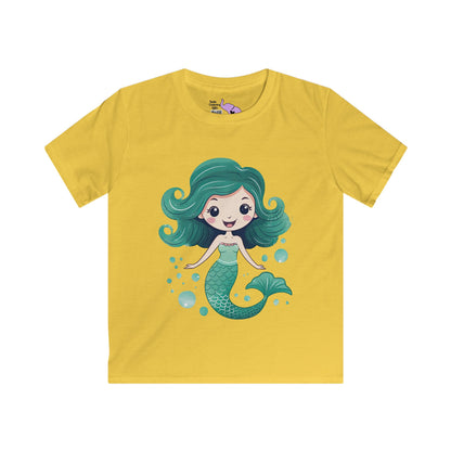 Teal Mermaid Kids Softstyle Tee