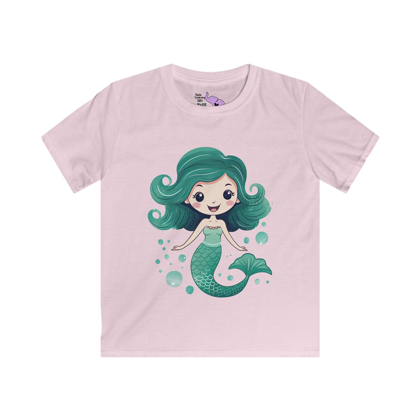 Teal Mermaid Kids Softstyle Tee