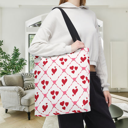 Cupid’s Lattice Canvas Tote Bag