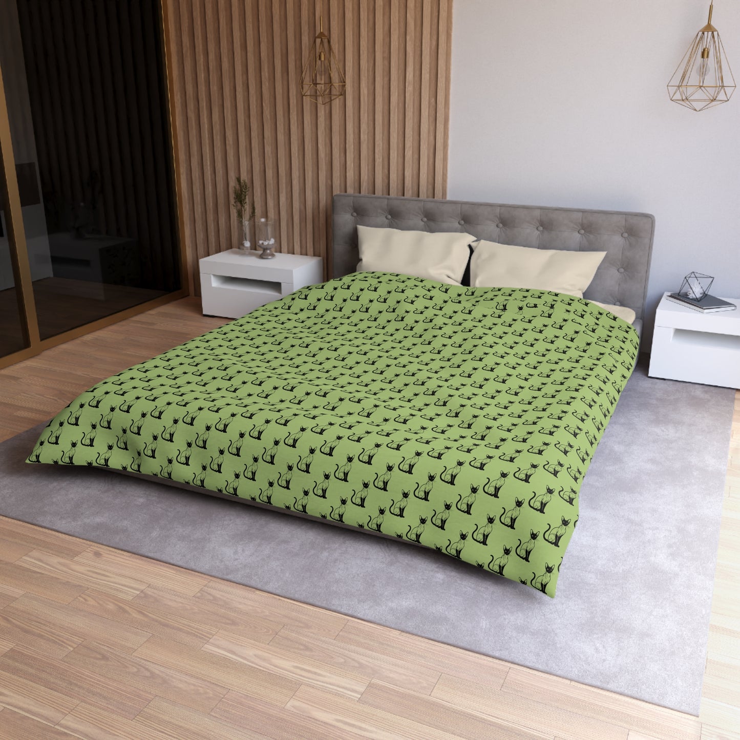 Siamese Charm – Sage Garden Microfiber Duvet Cover