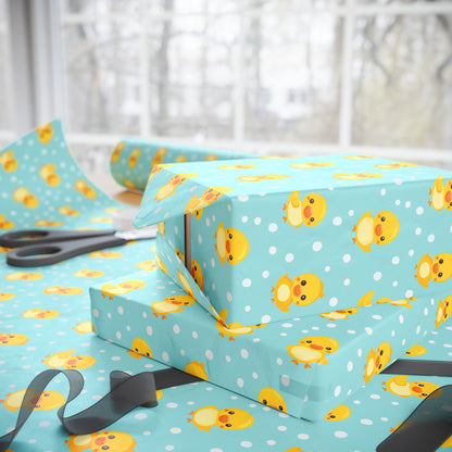Ducky Dot Parade Wrapping Paper