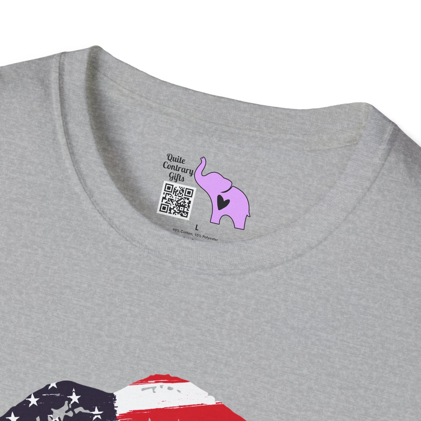 American Flag Lips Adult T-shirt