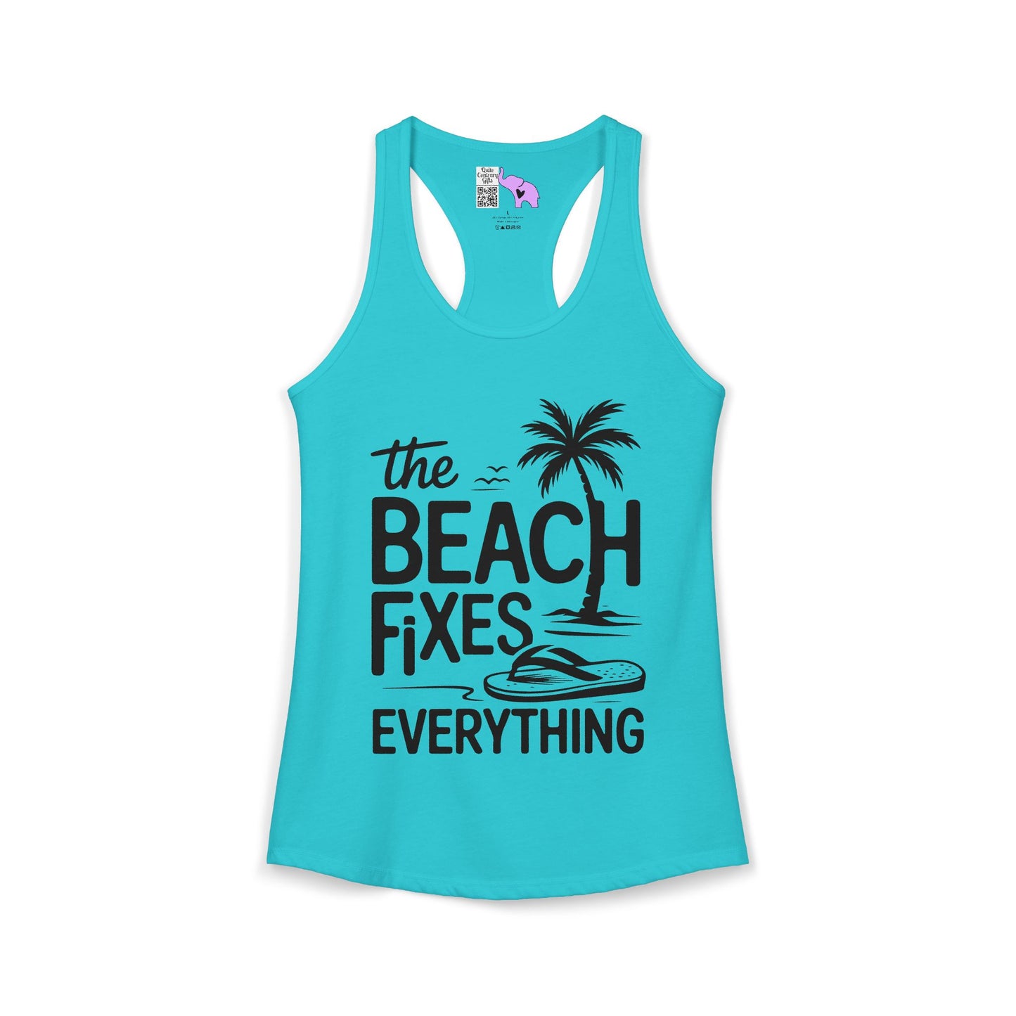 The Beach Fixes Everything Women's Ideal Racerback Tank