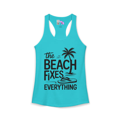 The Beach Fixes Everything Women's Ideal Racerback Tank