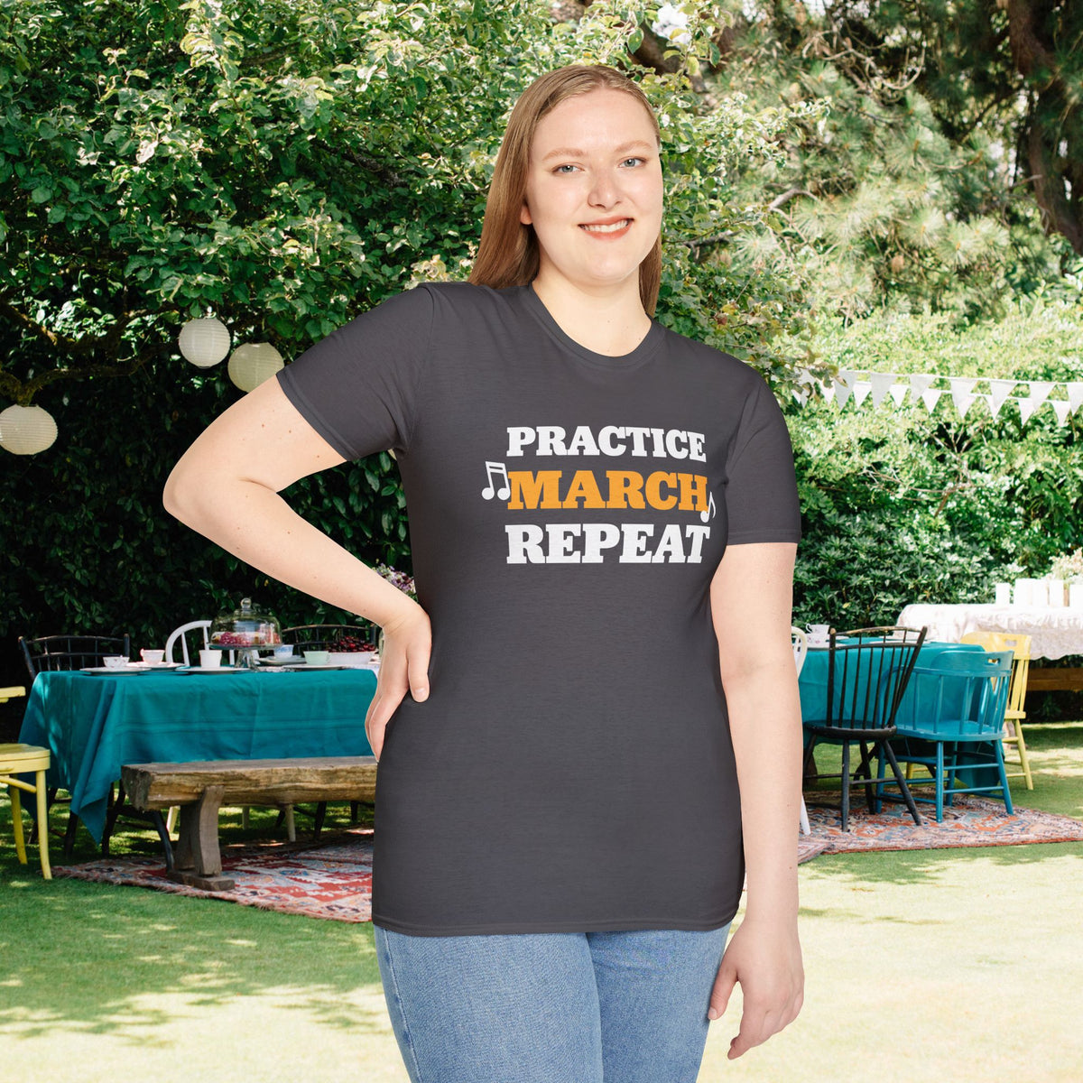 ""Practice March Repeat Adult T-shirt