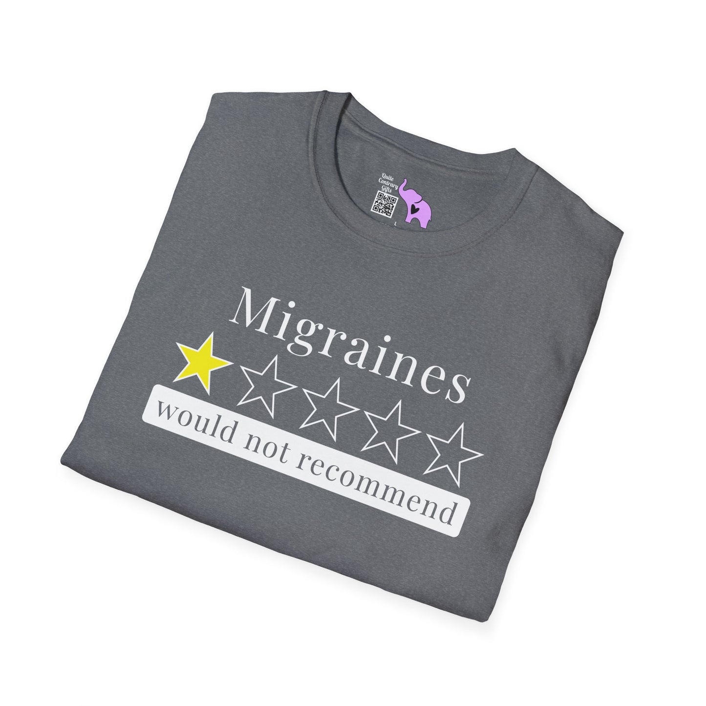 Migraines 1 Star Would Not Recommend Adult T-shirt