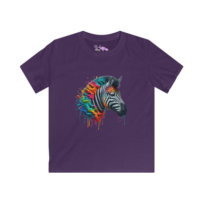 Colorful Zebra Youth Softstyle Tee