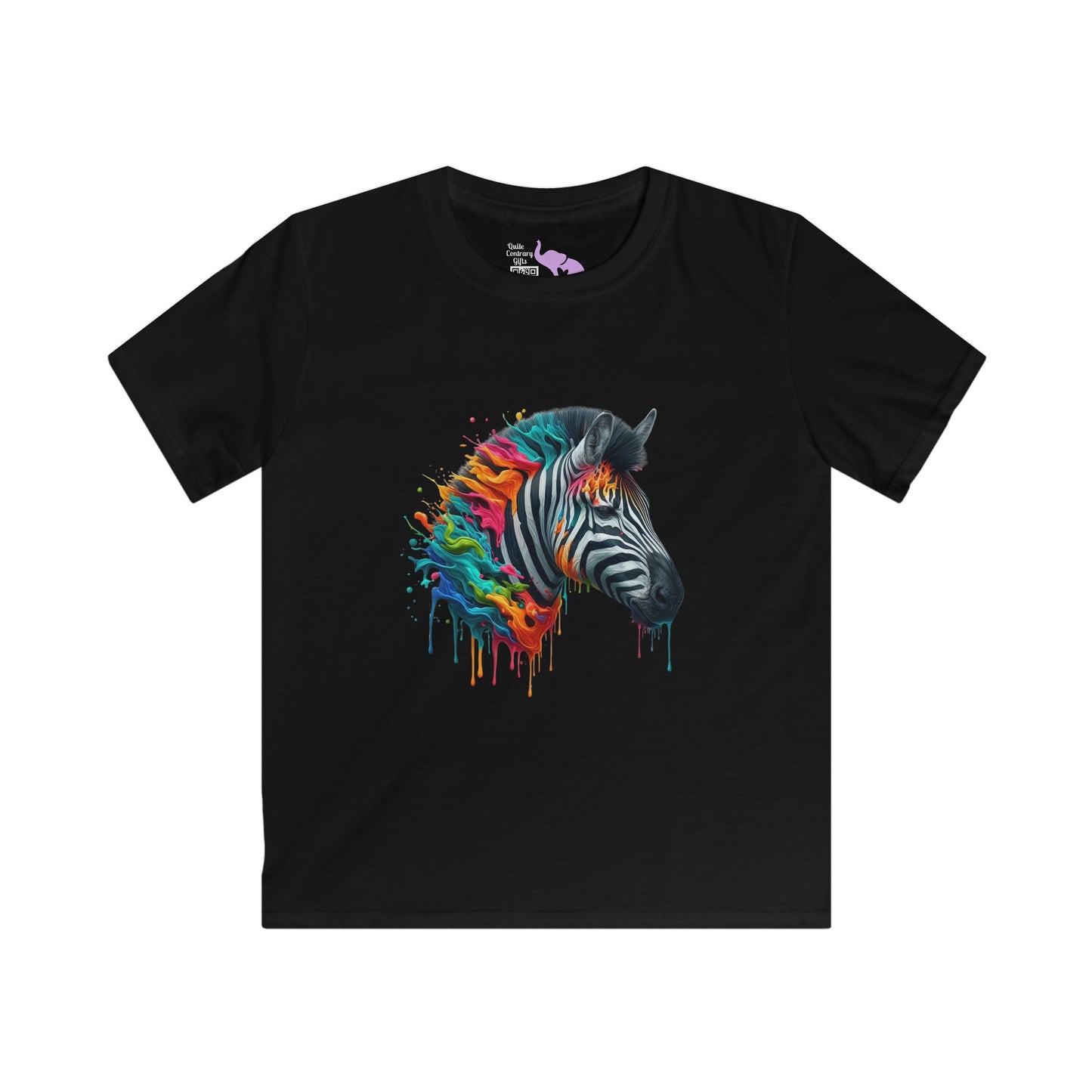 Colorful Zebra Youth Softstyle Tee