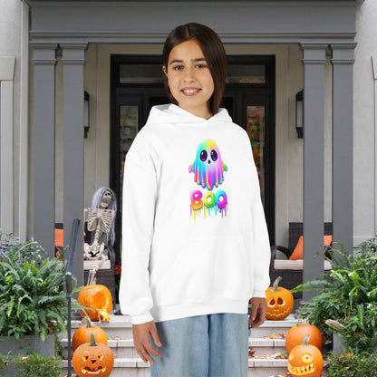 Neon Ghostly Boo Youth Heavy Blend Hoodie