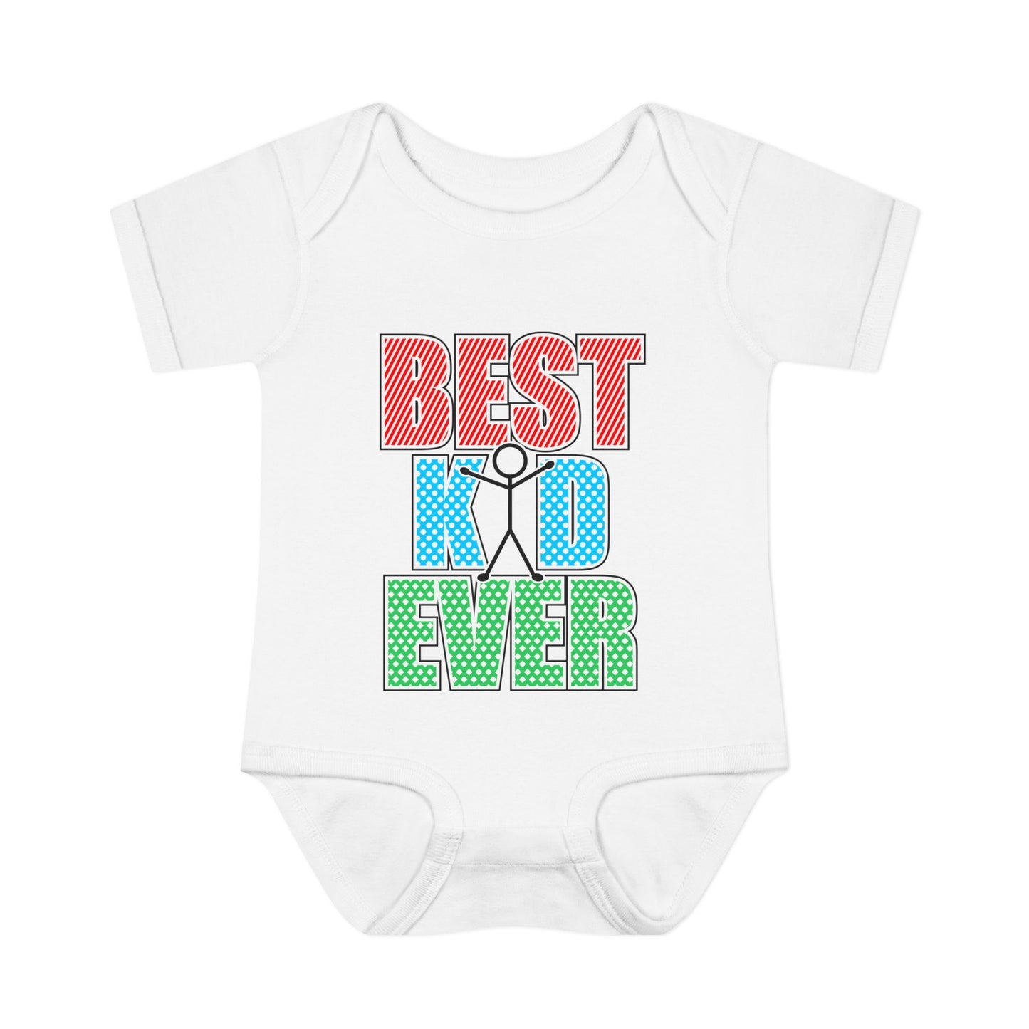 Best Kid Ever (Colorful) Infant Baby Rib Bodysuit
