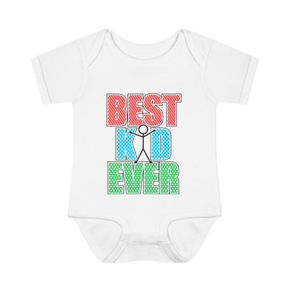 Best Kid Ever (Colorful) Infant Baby Rib Bodysuit