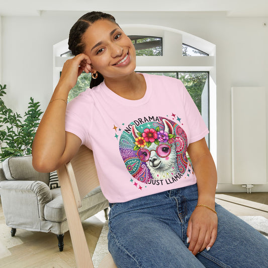 No Drama Just Llama Adult T-shirt