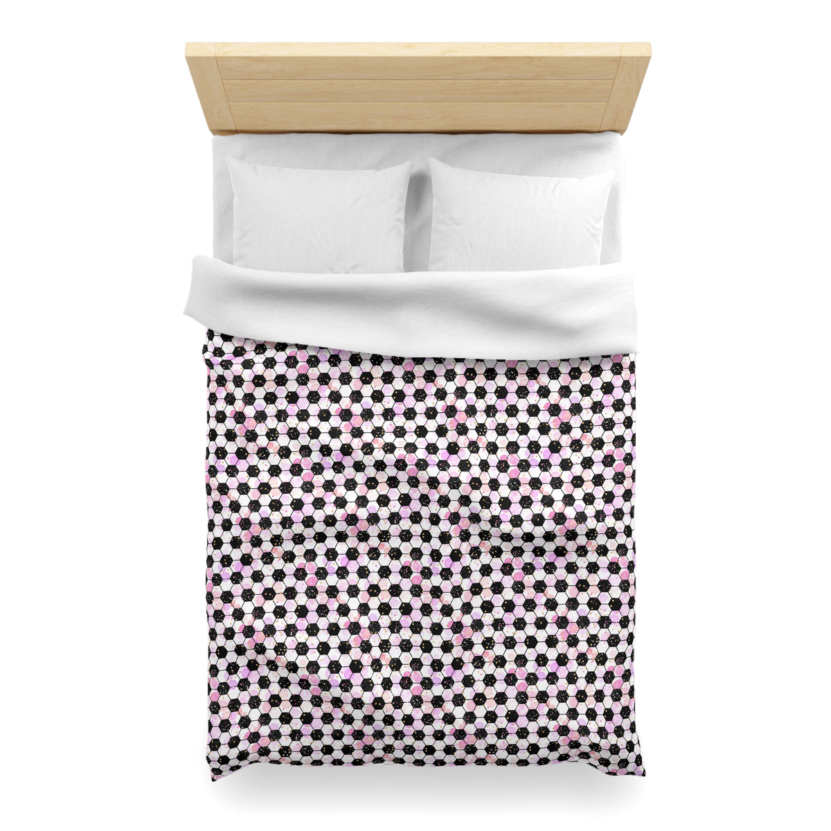 Pink Soccer Fever Microfiber Duvet Cover