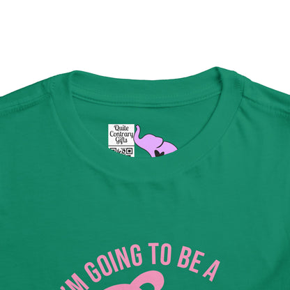 I'm Going To Be A Big Sister (Pink Script) Toddler Tee