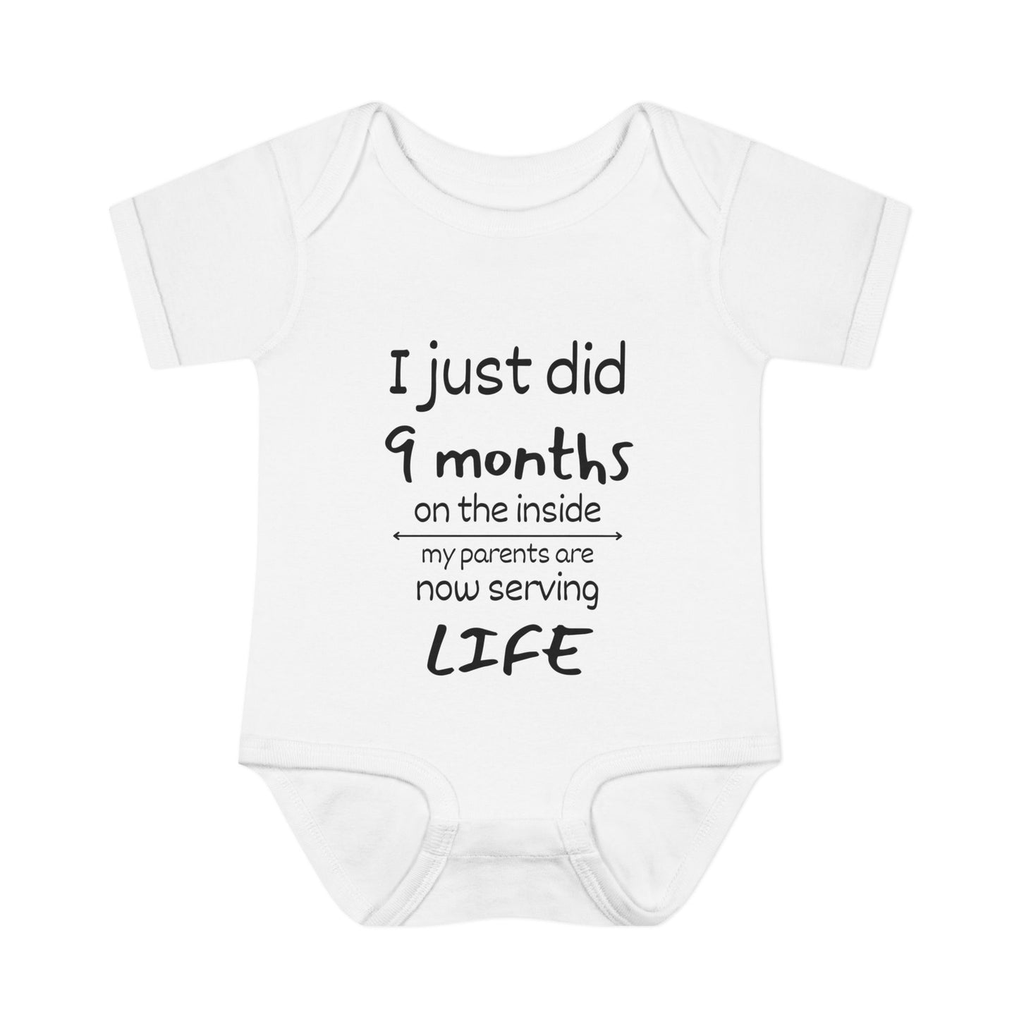 I Just Did 9 Months on the inside Infant Baby Rib Bodysuit