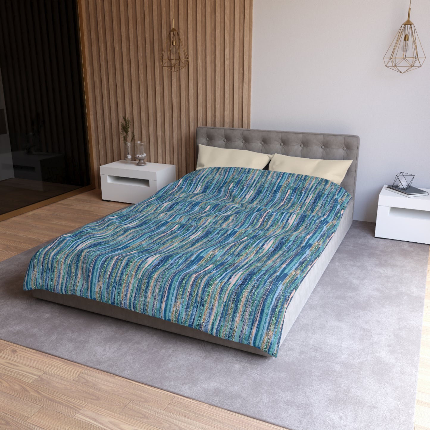 Ocean Drizzle Microfiber Duvet Cover