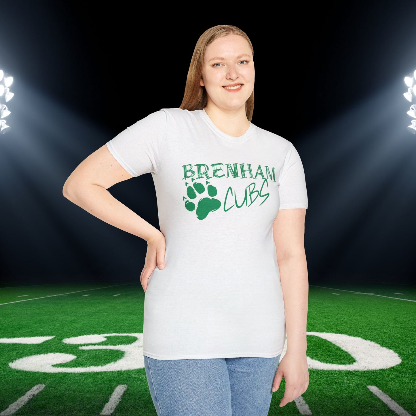 Brenham Cubs w/Claw Adult T-shirt