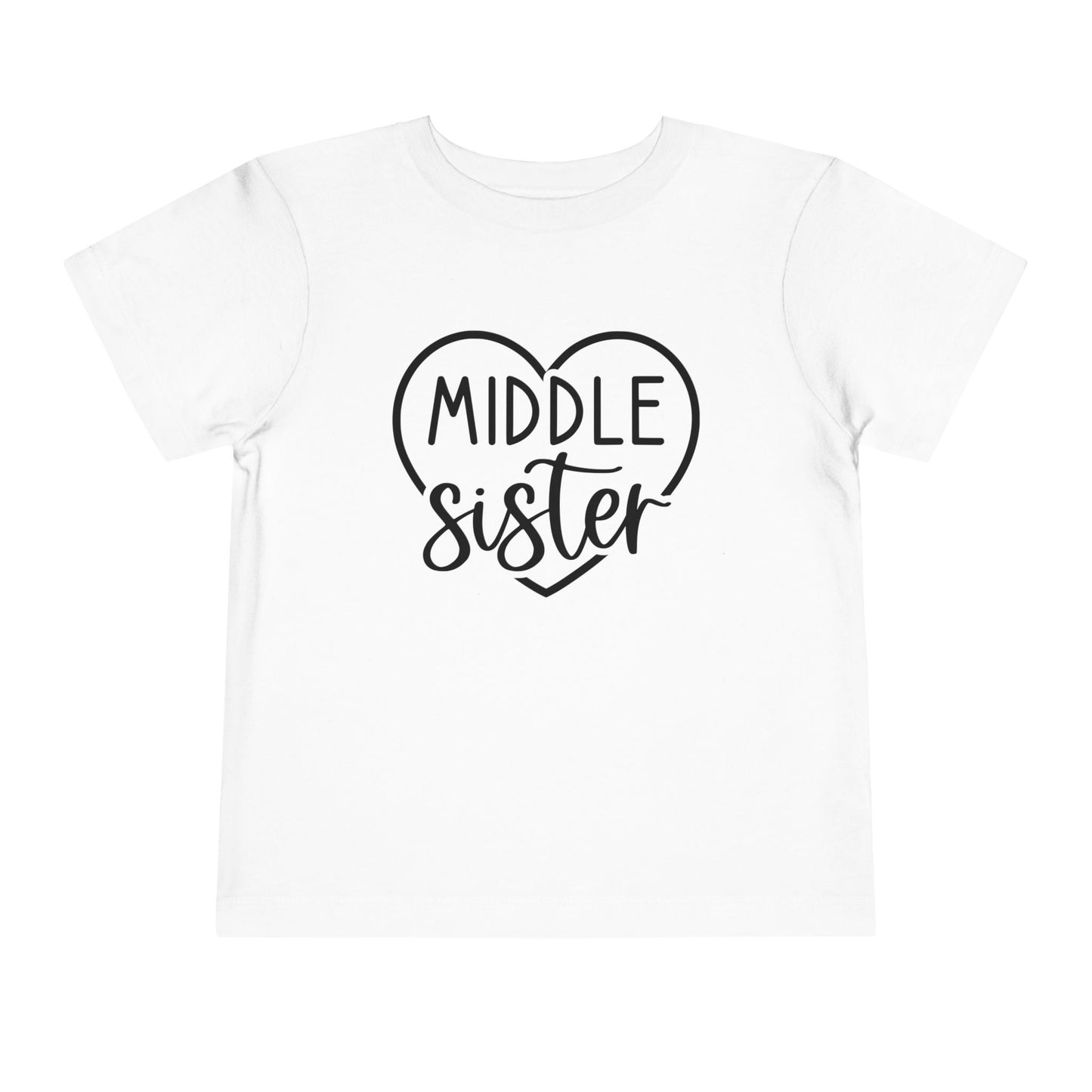 Middle Sister (Heart) Toddler Tee