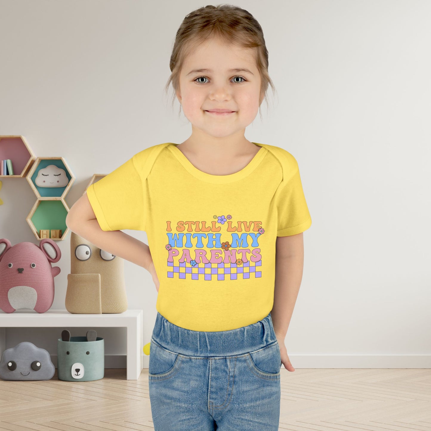 I Still Live With My Parents Baby Rib Bodysuit