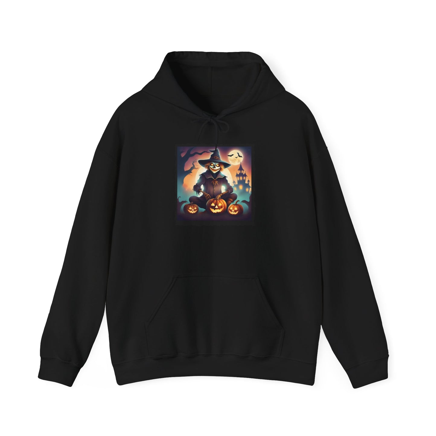 Halloween Scarecrow w/Pumpkins Heavy Blend™ Hooded Sweatshirt