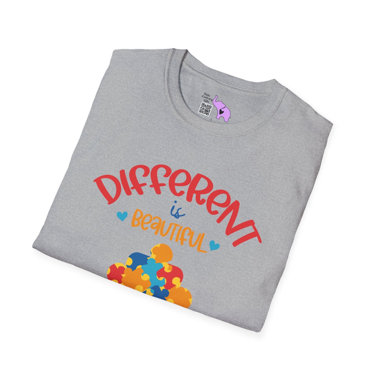 Different is Beautiful Autism Awarness Adult T-shirt
