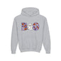 Cute Floral Boo w/Ghost Youth Hoodie