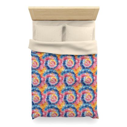 Retro Vortex Microfiber Duvet Cover