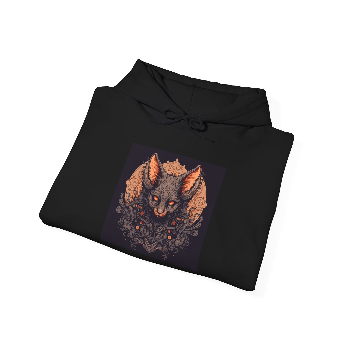 Creepy Bats Over Moon 12 Heavy Blend™ Hooded Sweatshirt