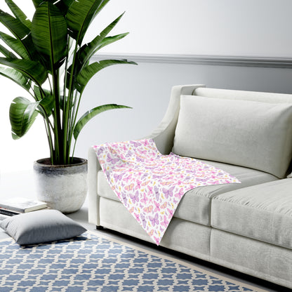 Pastel Butterfly Dreams Baby Swaddle Blanket