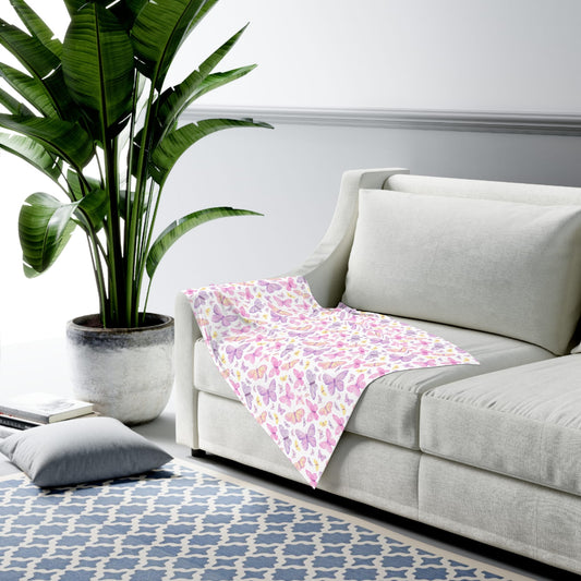 Pastel Butterfly Dreams Baby Swaddle Blanket