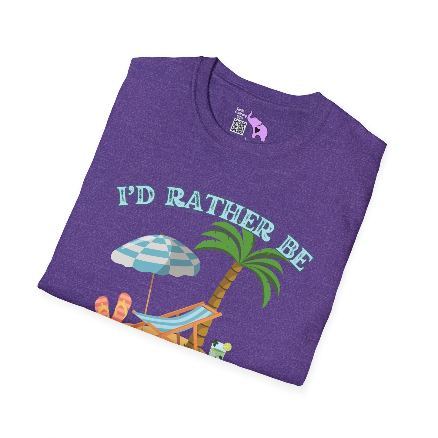 I'd Rather Be At The Beach Adult T-shirt