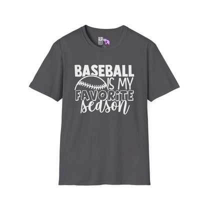 Baseball Is My Favorite Season Adult T-shirt