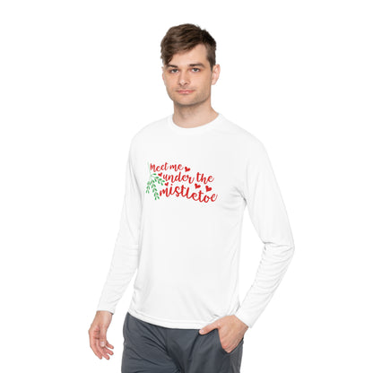 Meet Me Under The Mistletoe Adult Long Sleeve Tee