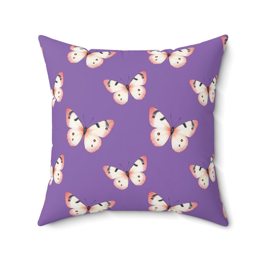 Lavender Flutter Throw Pillow