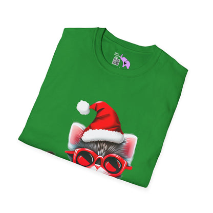 Santa Kitten Adult T-shirt