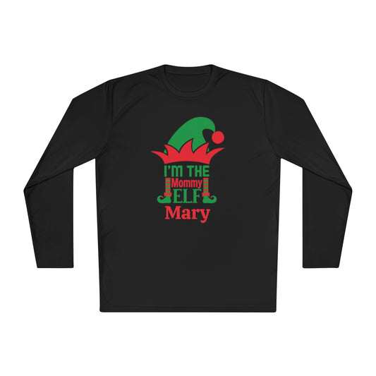 I'm The Mommy Elf Personalized Adult Long Sleeve Tee