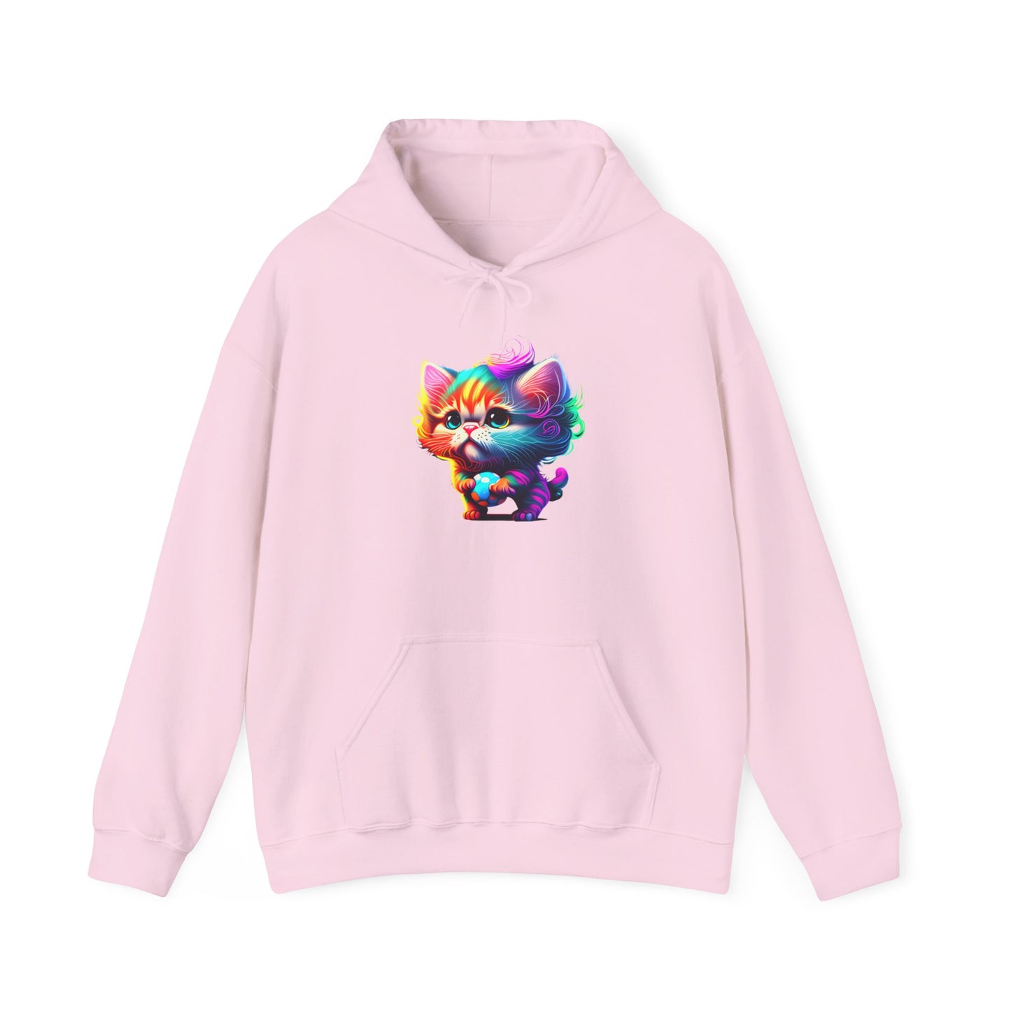 Cute Colorful Kitten Heavy Blend™ Hooded Sweatshirt