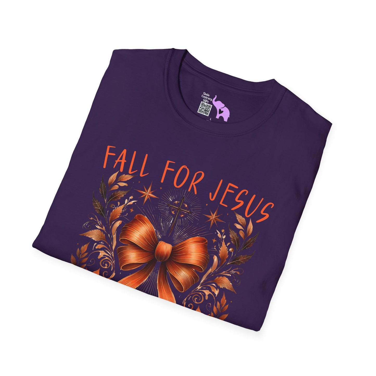 Fall For Jesus He Never Leaves (2) T-shirt