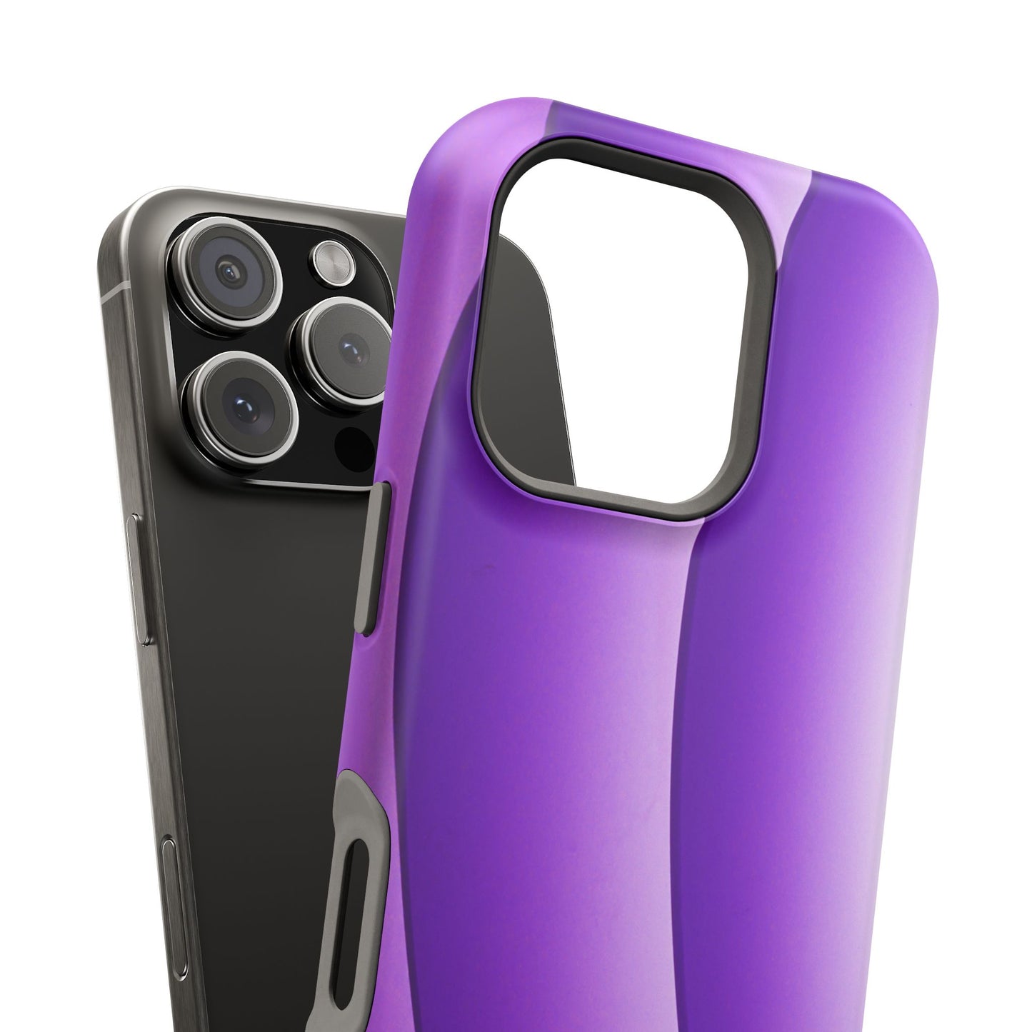 Purple Gradient Stripes MagSafe® Compatible Tough Case for iPhone