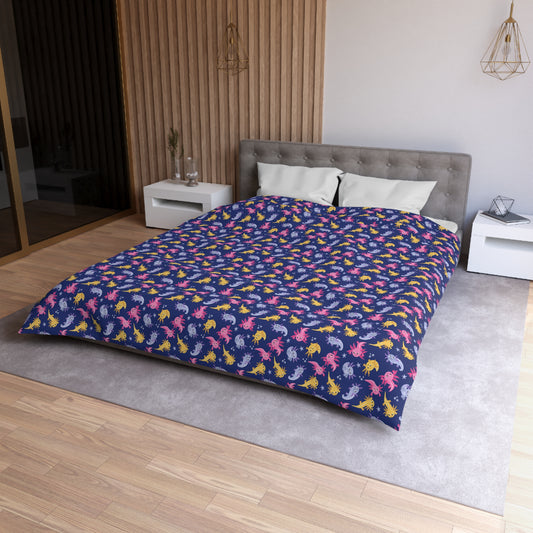 Axolotl Lagoon Microfiber Duvet Cover
