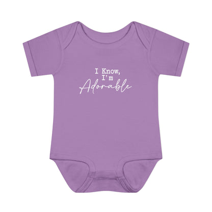 I Know I'm Adorable Infant Onesie