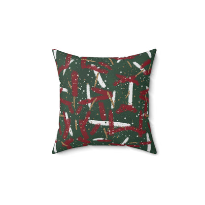 Holiday Brushstrokes Throw Pillow
