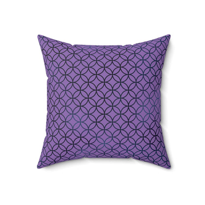 Geometric Circles & Diamonds Throw Pillow