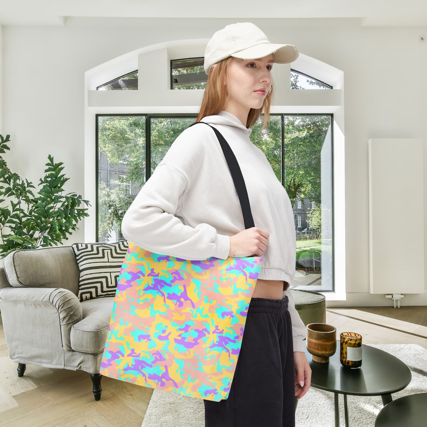 Dreamsicle Camo Canvas Tote Bag