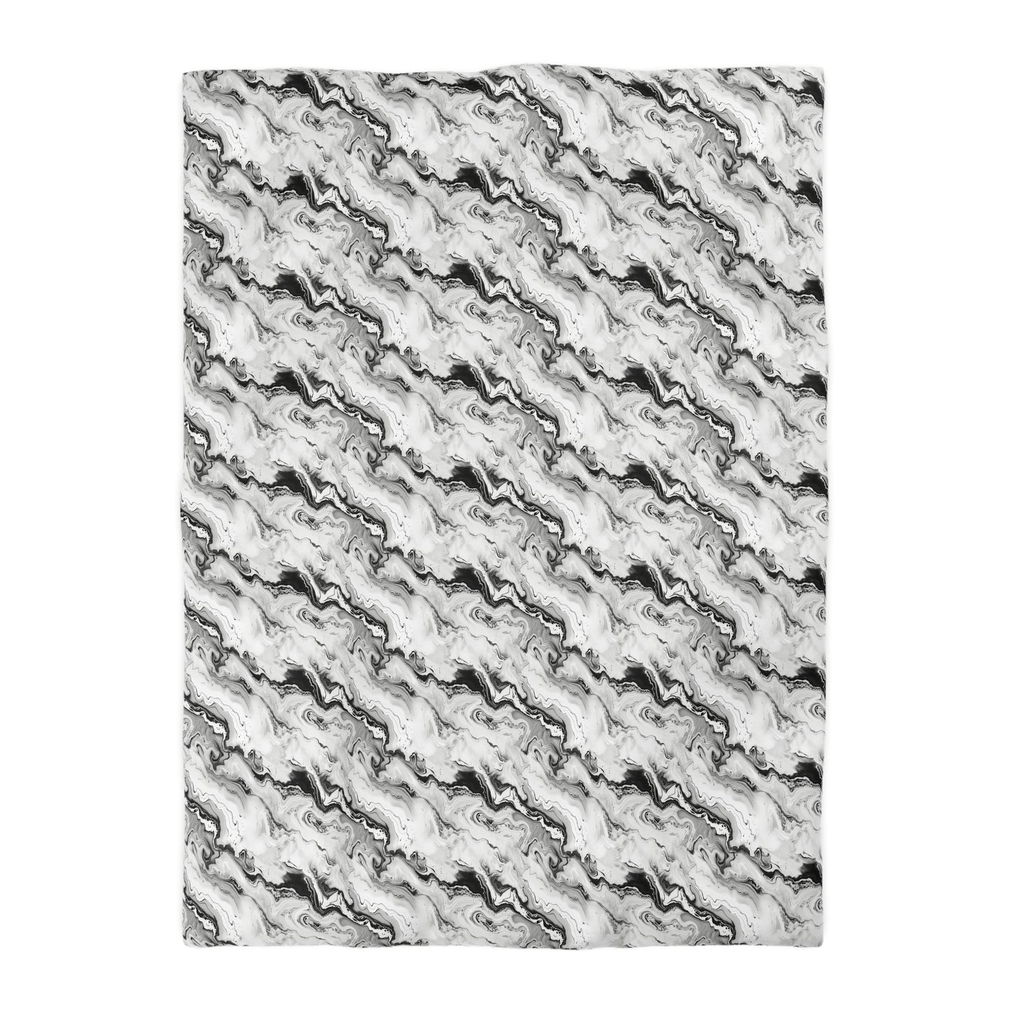 Frost Veil Marble Microfiber Duvet Cover
