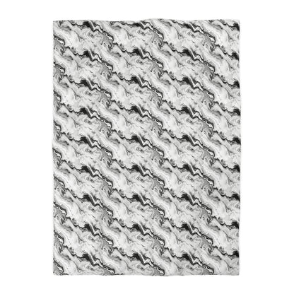 Frost Veil Marble Microfiber Duvet Cover