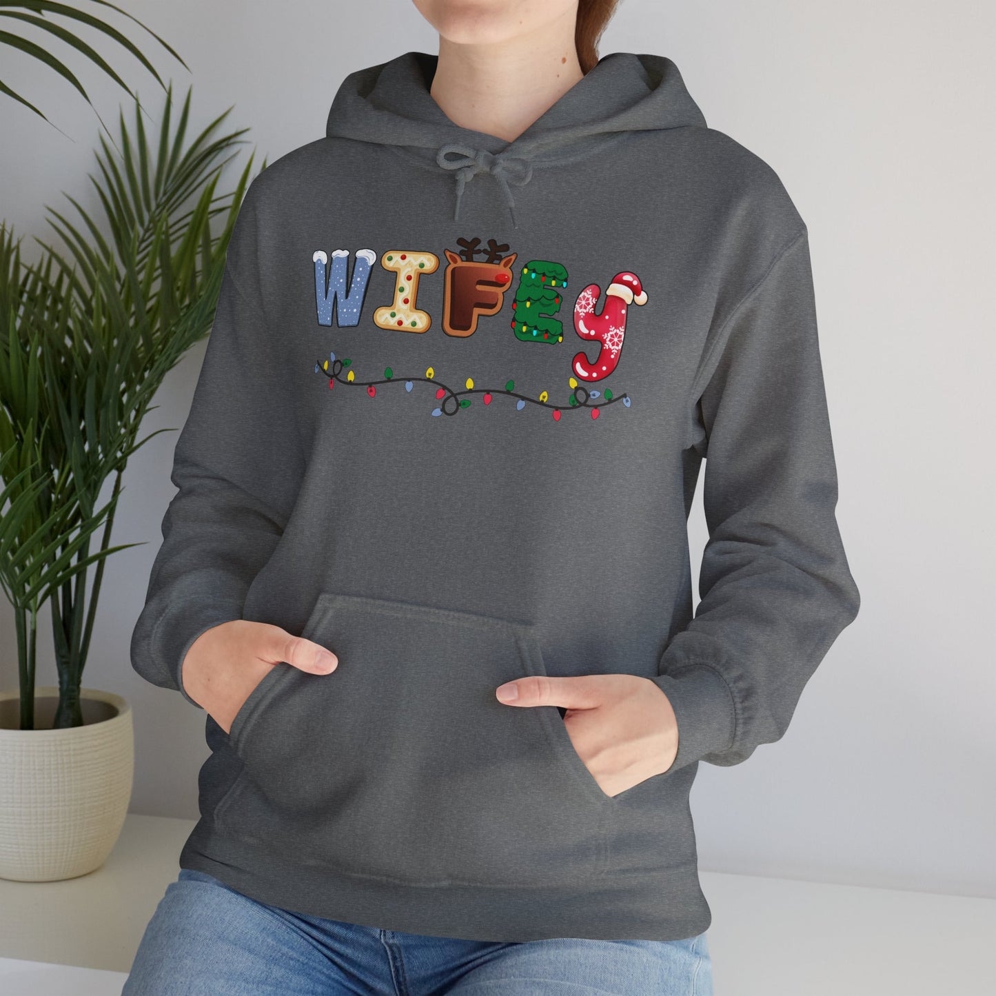 Christmas Wifey Adult Heavy Blend™ Hooded Sweatshirt