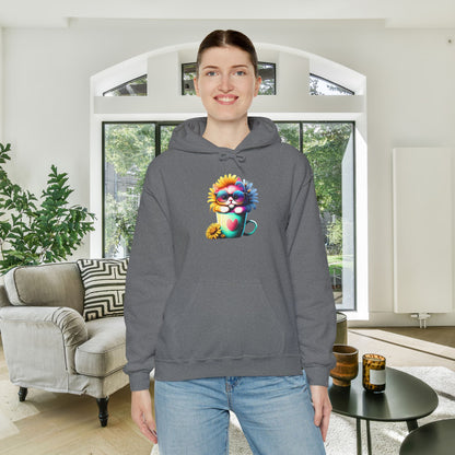Cute Sunflower Kitten Heavy Blend™ Hooded Sweatshirt