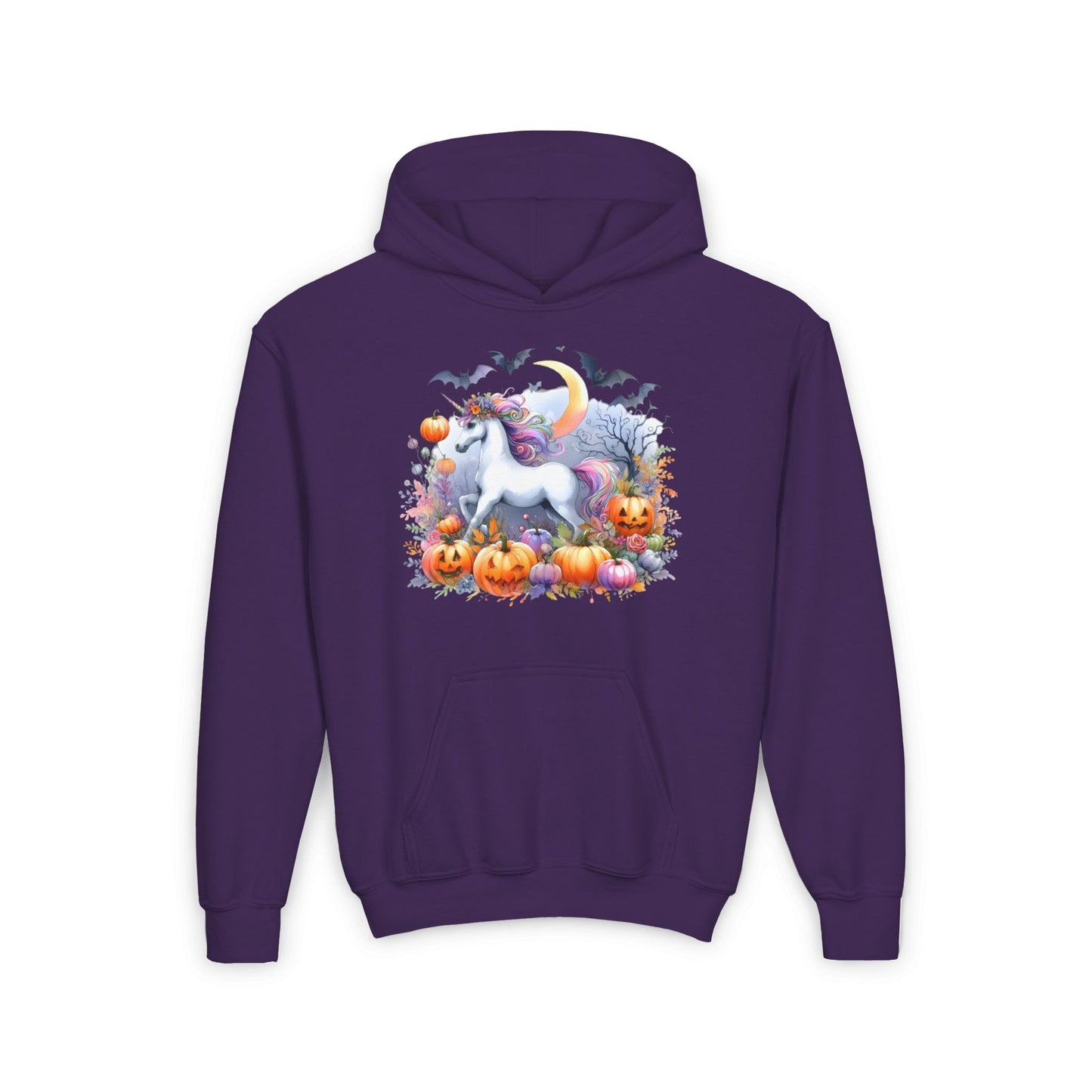 Halloween Unicorn Youth Heavy Blend Hoodie