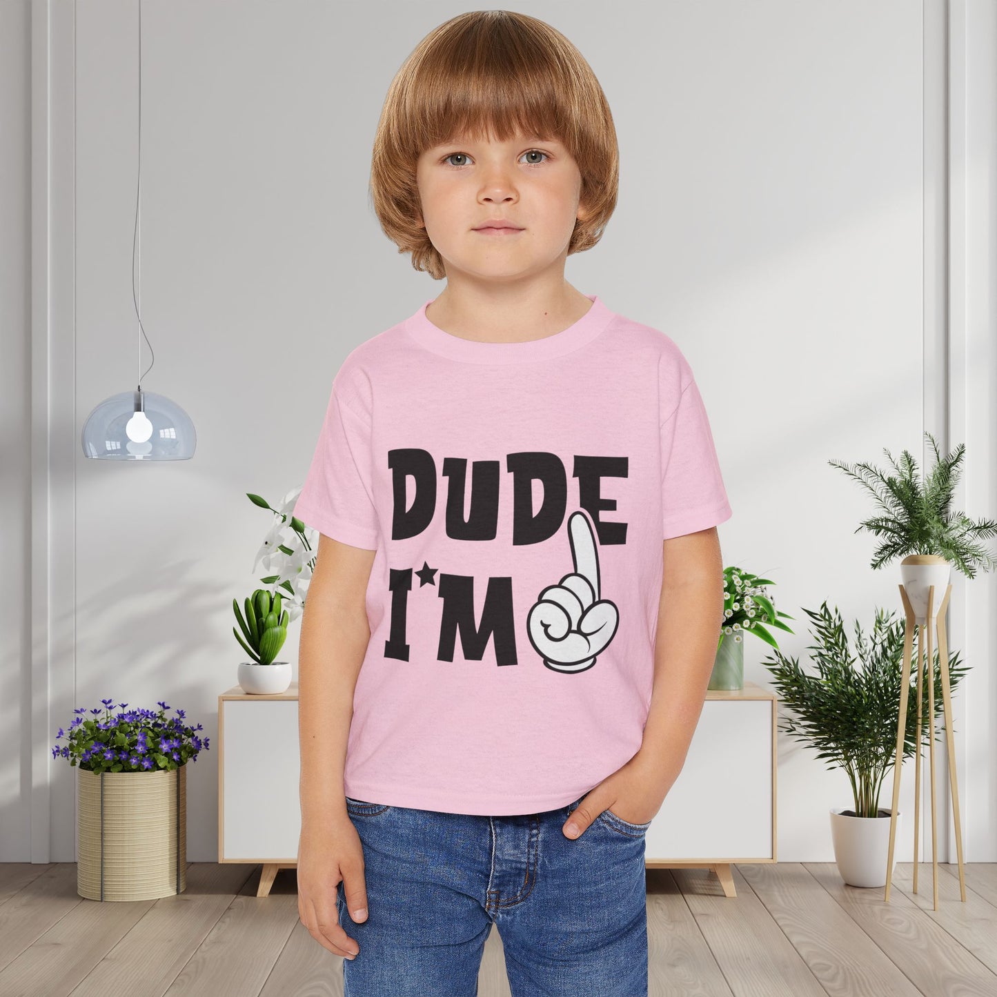 Dude I'm 1 Heavy Cotton™ Toddler T-shirt